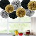 9 Pack Mixed Tissue Paper Pompom Pom Poms Hanging Garland Wedding Party Decor